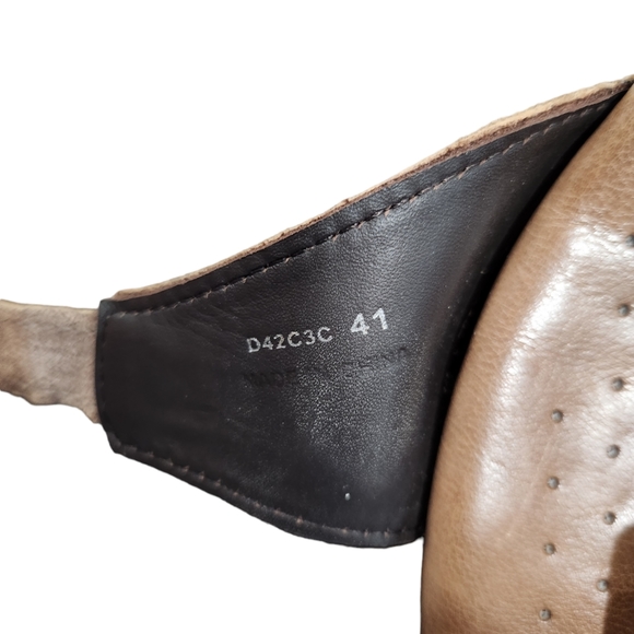 Geox Respira Italian leather tan wedge sandal sz 41 - Picture 6 of 8